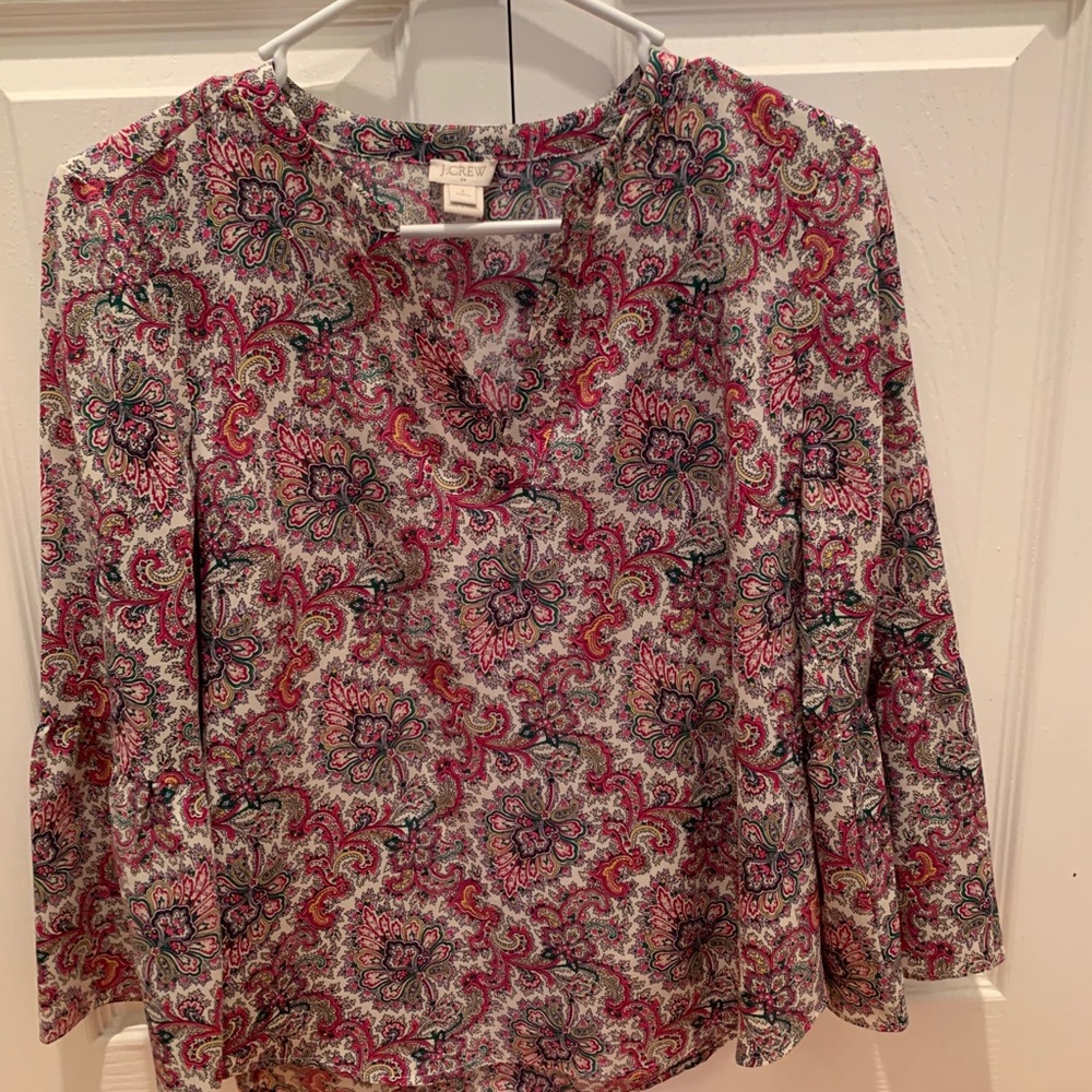 C’mon spring!! Colorful J Crew blouse!